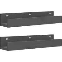 vidaXL Wandschappen 2 st 50x12x9 cm massief grenenhout grijs