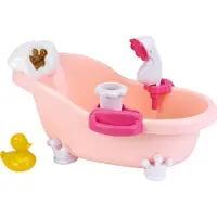Klein Toys Baby Coralie speelgoed pop bad - incl. accessoires - incl. licht - incl. geluid - roze