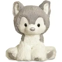 Aurora knuffel Glitzy Tots Husky 20 cm pluche wit/grijs