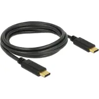 DeLOCK 83324 USB-C-kabel USB 2.0 USB-C stekker, USB-C stekker 2.00 m Zwart