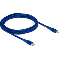 DeLOCK datakabel en oplaadkabel USB Type-C naar Lightning voor iPhone, iPad en iPod, blauw, 2 meter, MFi-gecertificeerd