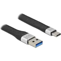 DeLOCK USB 3.2 Gen 1 FPC Flat Ribbon Cable USB Type-A to USB Type-C 14 cm PD 3 A