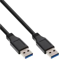 InLine 35230 USB 3.0 kabel, type A naar type A, zwart, 3 meter