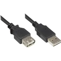 GOOD CONNECTIONS Verlängerungskabel USB 2.0 EASY Stecker A an Buchse A, schwarz, 0,5m,