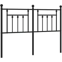 vidaXL Vervangend hoofdbord 140 cm metaal zwart