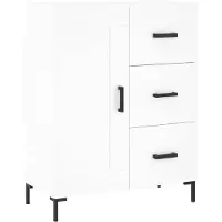 vidaXL Dressoir 69,5x34x90 cm bewerkt hout wit