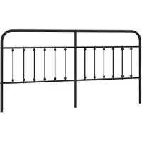 vidaXL Vervangend hoofdbord metaal zwart 200 cm
