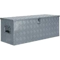 vidaXL Doos 110,5x38,5x40 cm aluminium zilverkleurig online kopen