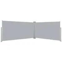 vidaXL Windscherm uittrekbaar 160x600 cm grijs