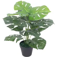 vidaXL Kunstplant met pot monstera 45 cm groen