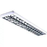 G&L Raster-opbouwlamp 432, wit, lengte 154,5 cm dimbaar, wit / opaal, Werkkamer / Kantoor, metaal, Modern, plafondlamp