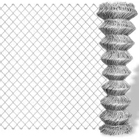 vidaXL Gaashek 25x1,25 m gegalvaniseerd staal zilverkleurig