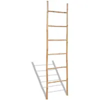 vidaXL Handdoekenladder met 6 sporten bamboe