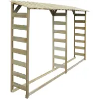vidaXL Haardhoutopslag dubbel 300x44x176 cm geïmpregneerd grenenhout