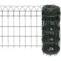 vidaXL Borderafscheiding 25x0,65 m gepoedercoat ijzer