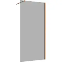 Guido Gusto Inloopdouche 110x200 8mm Nano glas Copper serie Silvio rookglas