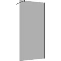 Guido Gusto Inloopdouche 30x200 8mm Nano glas gun metal serie Silvio rookglas
