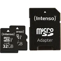 Intenso Micro SD-kaarten, 2-pack, 32GB