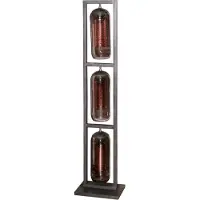 Zijlstra Vloerlamp Kamilian, alu / grijs / zink, Woon-/ Eetkamer, Glas, Modern, vloerlamp
