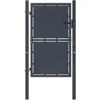 vidaXL Tuinpoort staal 100x200 cm antraciet