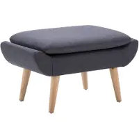 vidaXL Voetenbank 73x43x42 cm stoffen bekleding donkergrijs