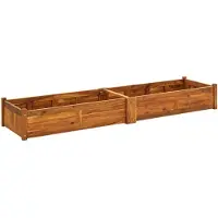 vidaXL Plantenbak verhoogd 200x50x25 cm acaciahout