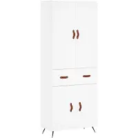 vidaXL Hoge kast 69,5x34x180 cm bewerkt hout wit