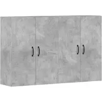vidaXL Wandkasten, 2 stuks, betonkleur, houtvezel