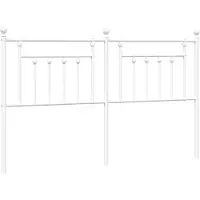 vidaXL Vervangend hoofdbord 160 cm metaal wit