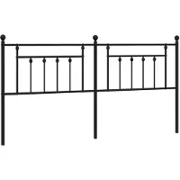 vidaXL Vervangend hoofdbord 200 cm metaal zwart