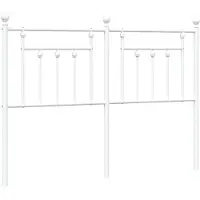 vidaXL Vervangend hoofdbord 150 cm metaal wit