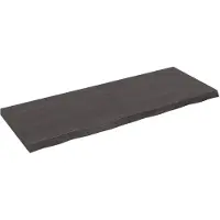 vidaXL Tafelblad 160x60x(2-6)cm behandeld eikenhout donkerbruin
