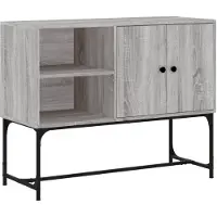 vidaXL Dressoir 100x40x79,5 cm bewerkt hout grijs sonoma eikenkleurig