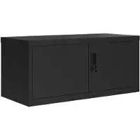 vidaXL Archiefkast 90x40x40 cm staal zwart