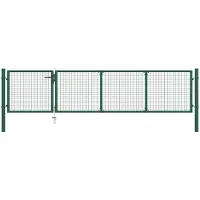 vidaXL Tuinpoort staal 350x75 cm groen