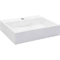 vidaXL Wastafel 50x38x13 cm mineraal gegoten/marmer gegoten wit