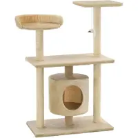 vidaXL Kattenkrabpaal met sisal krabpalen 95 cm beige