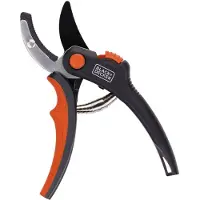 Black & Decker Snoeischaar - 14 Ø Knipcapaciteit - Gehard Stalen Blad - Soft Grip Handvat - 20x6x1.6 CM - Bloemenschaar - Tuinschaar - Heggenschaar