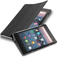 Cadorabo Tablet Boekomslag (Amazon Fire HD 8 (2017)), Tablethoes, Zwart