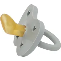 Hevea Fopspeen - Natuurrubber / Schitterend Grijs / orthodontisch / kroon (vanaf 3 maanden)