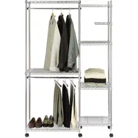 COSY&TRENDY Kledingrek op Wieltjes met Hoes - 120cm x 46cm x 183cm