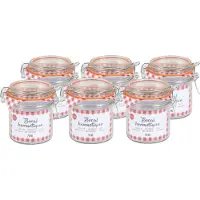 Urban Living Voorraadpot/bewaarpot - 6x - 250 ml - glas - met beugelsluiting - D8.5 x H10 cm