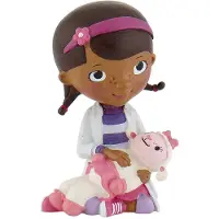 BULLYLAND - Disney Doc McStuffins met Lambie speelfiguur - taarttopper - 3,5 x 3 x 6 cm (lxbxh)