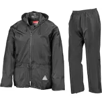 Result - Regenpak - Unisex - Maat M - Zwart