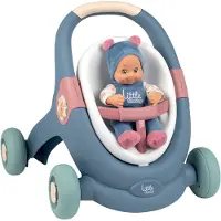 Smoby WOOPIE Little 3 in 1 Loopwagen - Inclusief babypop