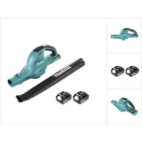 Makita Bladzuiger + bladblazer, DUB 361 2x 18 V / 36 V Souffleur sans fil + 2x Accu's Makita BL 1860 6 Ah / 6000 mAh (Oplaadbare batterij, Bladblazer)