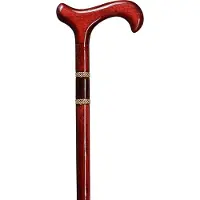 Gastrock Stöcke GmbH Houten Wandelstok Bijoux - Rood – Beukenhout – 94 cm lang – 16 mm dik – 290 gram – Derby handvat - Wandelstok voor ouderen - wandelstok voor heren en dames