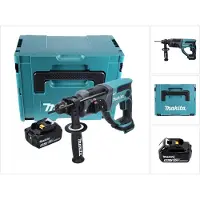 Makita Boormachine + slagboor, DHR 202 T1J Accu combihamer 18 V 2,0 J SDS Plus + 1x accu 5,0 Ah + Makpac - zonder lader (Oplaadbare batterij)