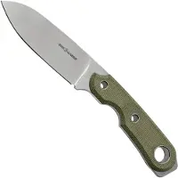 Viper Basic 3 VT4034CG MagnaCut Spear Point Satin, Green Canvas Micarta, vaststaand mes