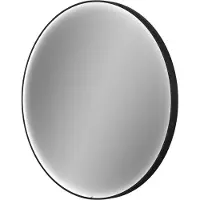 Balmani Secret Black rond badkamerspiegel zwart Ø 90 cm met spiegelverlichting en anti-damp